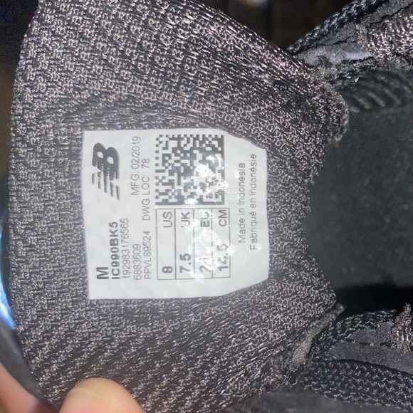 Toddler New Balance 990v5 Black - Picture 4 of 6